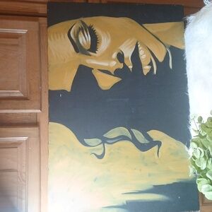 Painting Woman Face & Siloquette